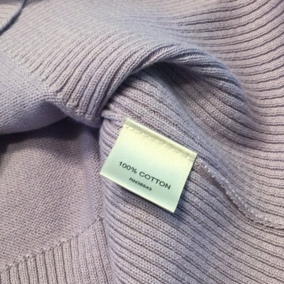 Van Heusen Lilac Button Sweater Cardigan Ruffles - Picture 5 of 6